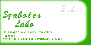 szabolcs lako business card