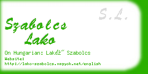 szabolcs lako business card